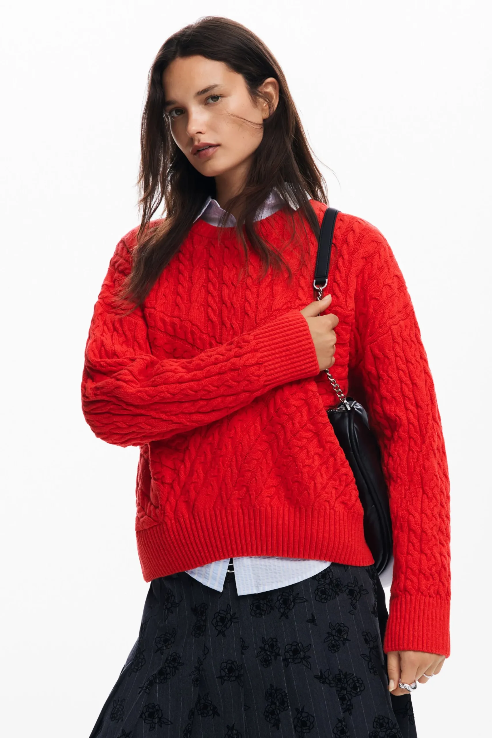 Roupa De Malha|Malha<Desigual Jersey de ponto relevos