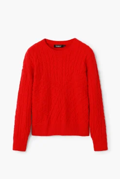 Roupa De Malha|Malha<Desigual Jersey de ponto relevos