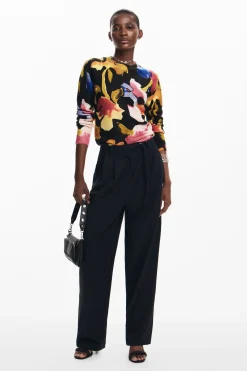 Roupa De Malha|Malha<Desigual Jersey flores artísticas