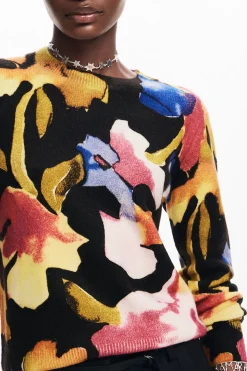 Roupa De Malha|Malha<Desigual Jersey flores artísticas
