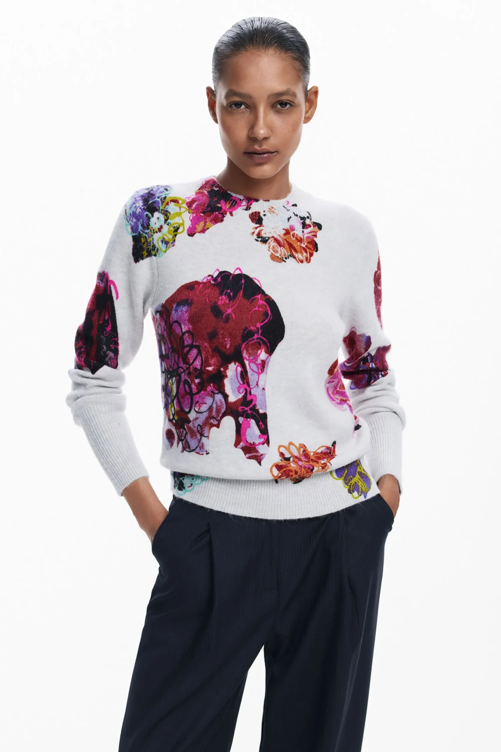 Roupa De Malha|Malha<Desigual Jersey flores M. Christian Lacroix