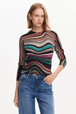 Roupa De Malha|Malha<Desigual Jersey listrado ondulado