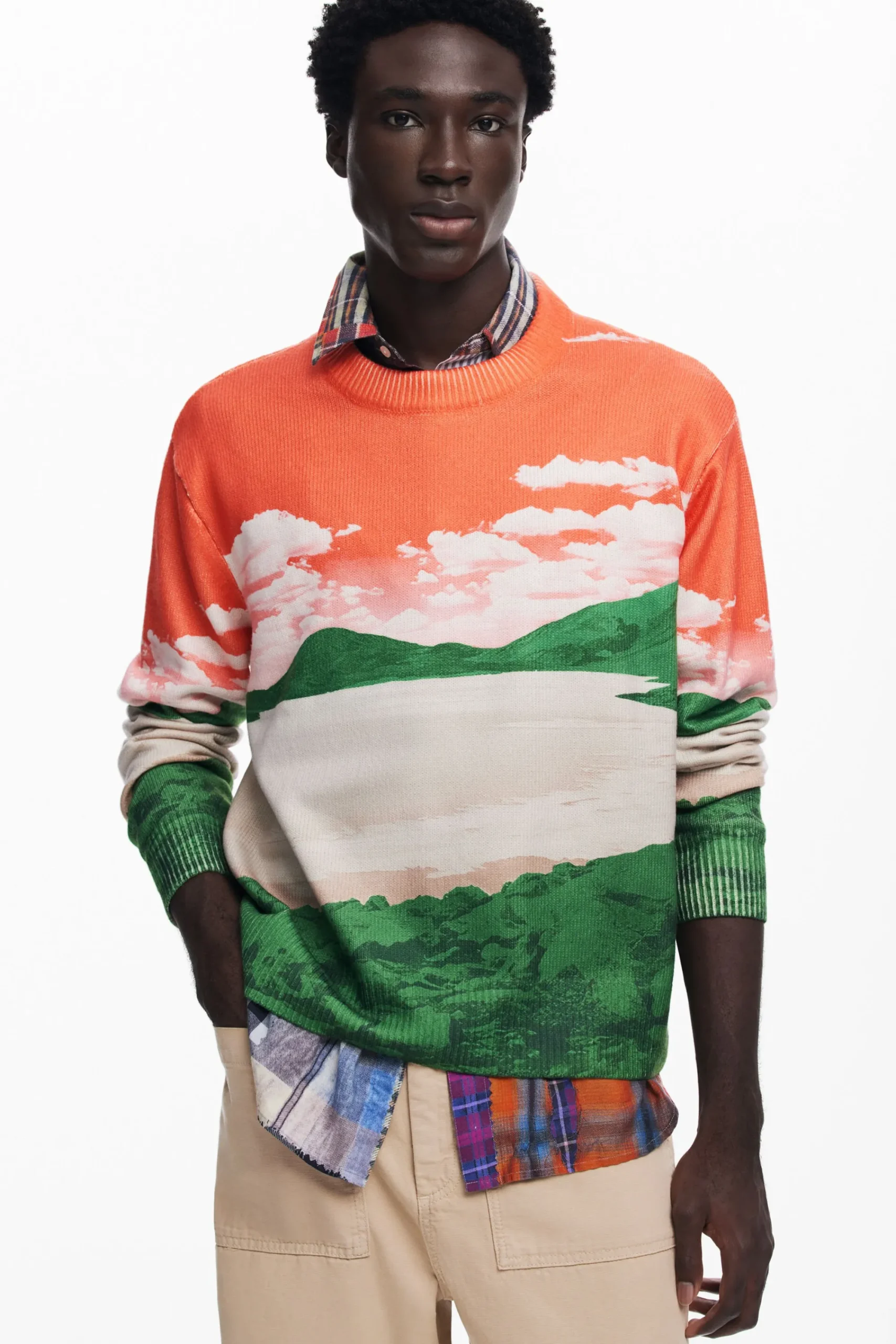 Malhas E Sweatshirts<Desigual Jersey paisagem
