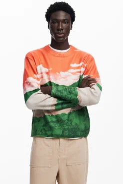 Malhas E Sweatshirts<Desigual Jersey paisagem
