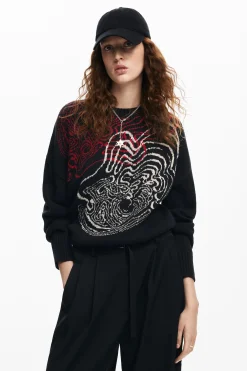 Roupa De Malha|Malha<Desigual Jersey ponto ondas M. Christian Lacroix