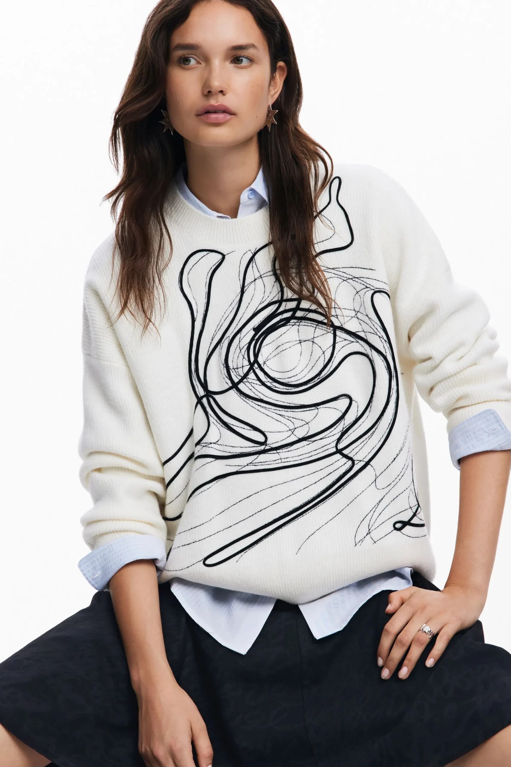 Roupa De Malha|Malha<Desigual Jersey traços M. Christian Lacroix