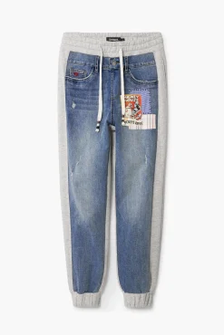 Jeans|Calças<Desigual Jogger combinado Mickey Mouse