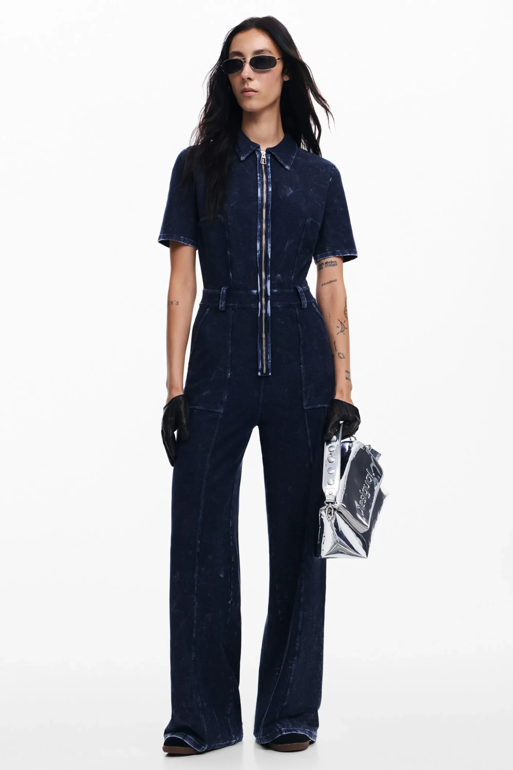 Calças|Vestidos E Macacões<Desigual Macacão denim com efeito lavado