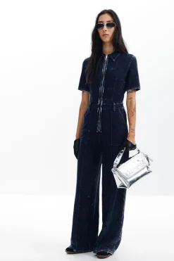 Calças|Vestidos E Macacões<Desigual Macacão denim com efeito lavado