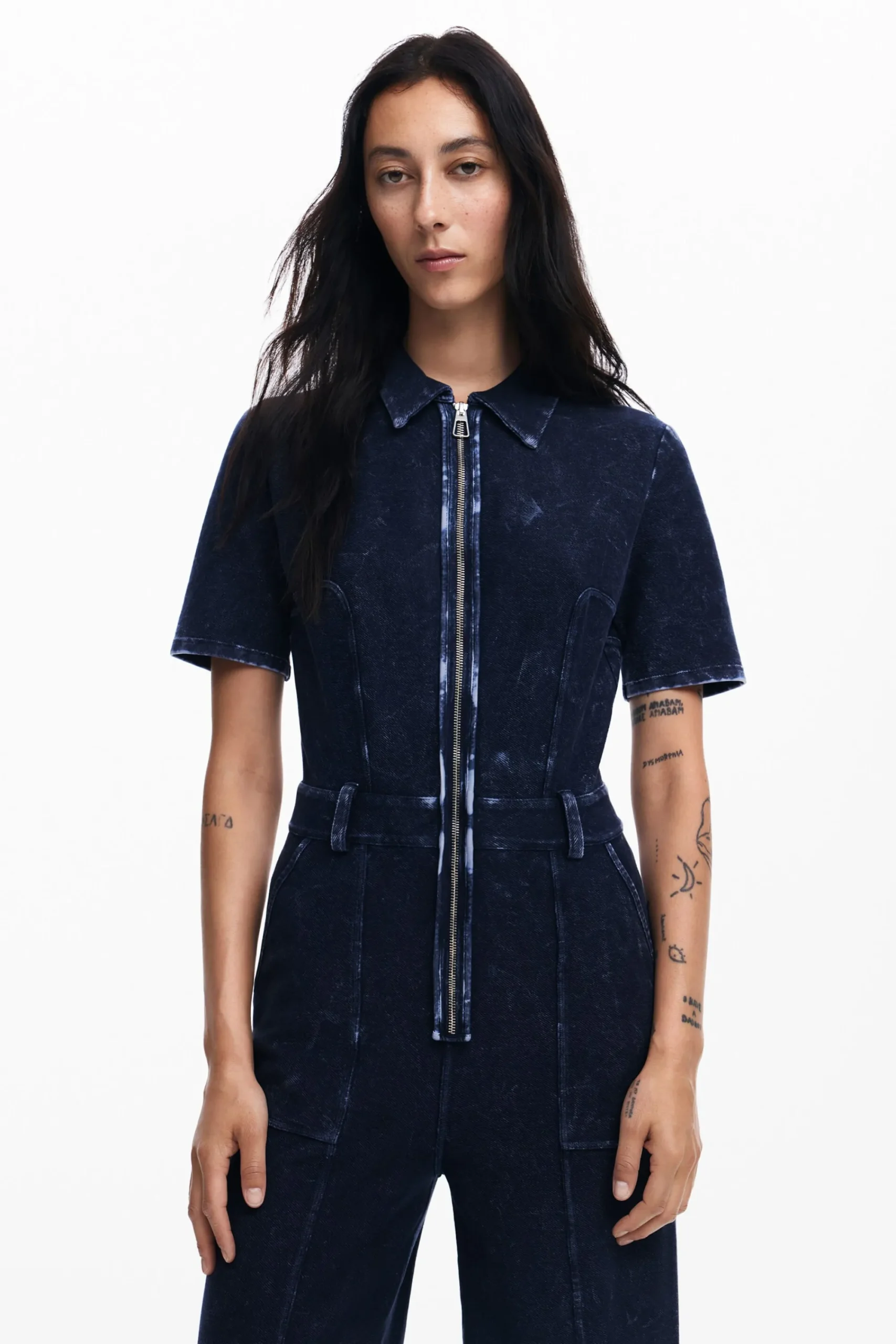 Calças|Vestidos E Macacões<Desigual Macacão denim com efeito lavado