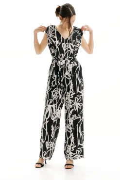 Calças|Vestidos E Macacões<Desigual Macacão longo com flores ilustradas