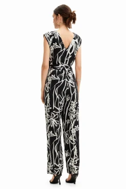 Calças|Vestidos E Macacões<Desigual Macacão longo com flores ilustradas