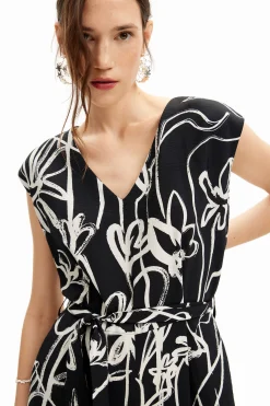 Calças|Vestidos E Macacões<Desigual Macacão longo com flores ilustradas