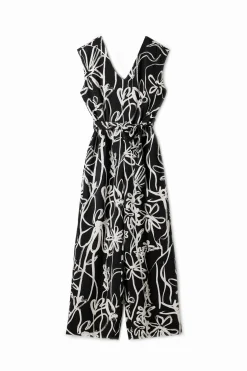 Calças|Vestidos E Macacões<Desigual Macacão longo com flores ilustradas