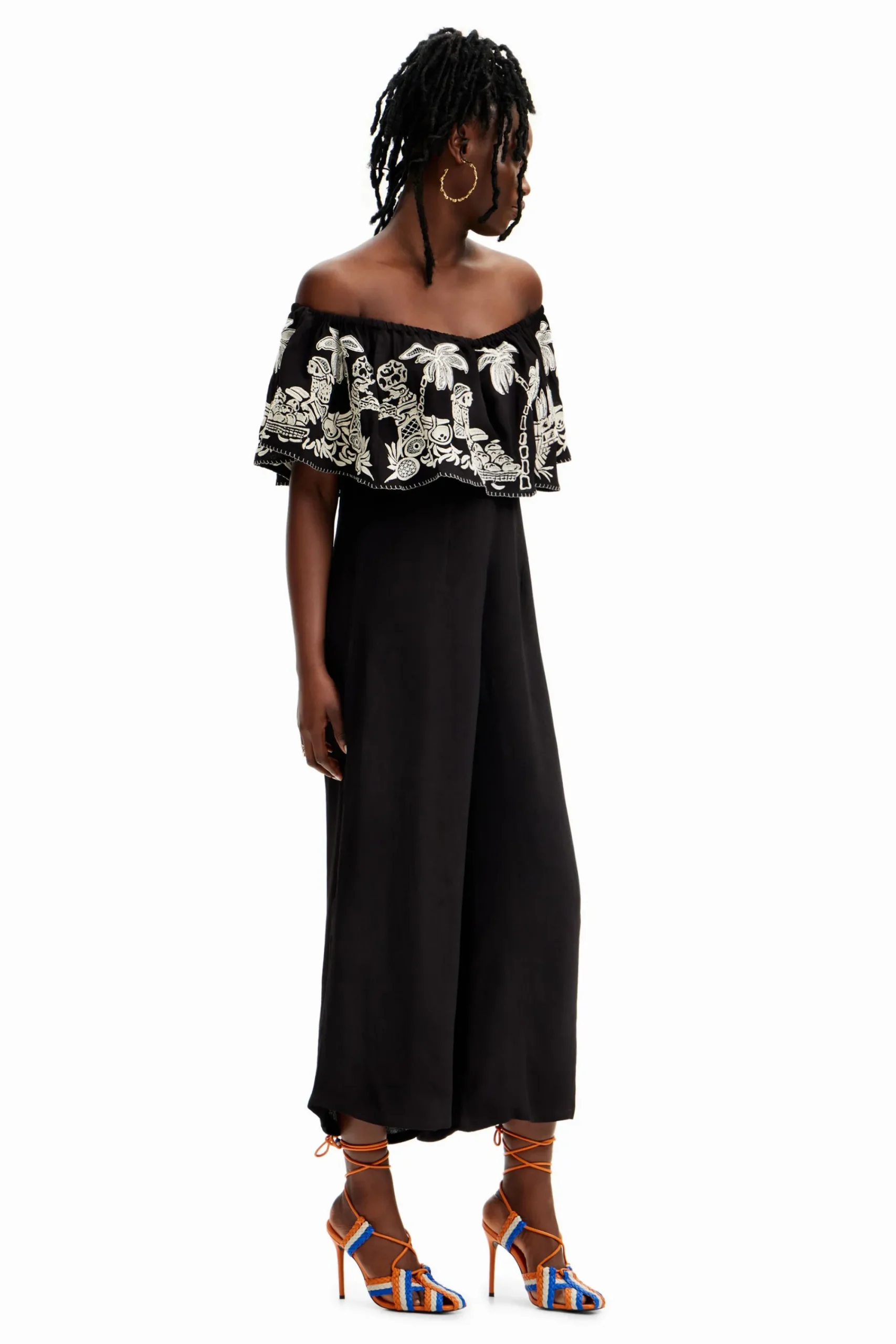 Calças|Vestidos E Macacões<Desigual Macacão midi palmeiras Stella Jean