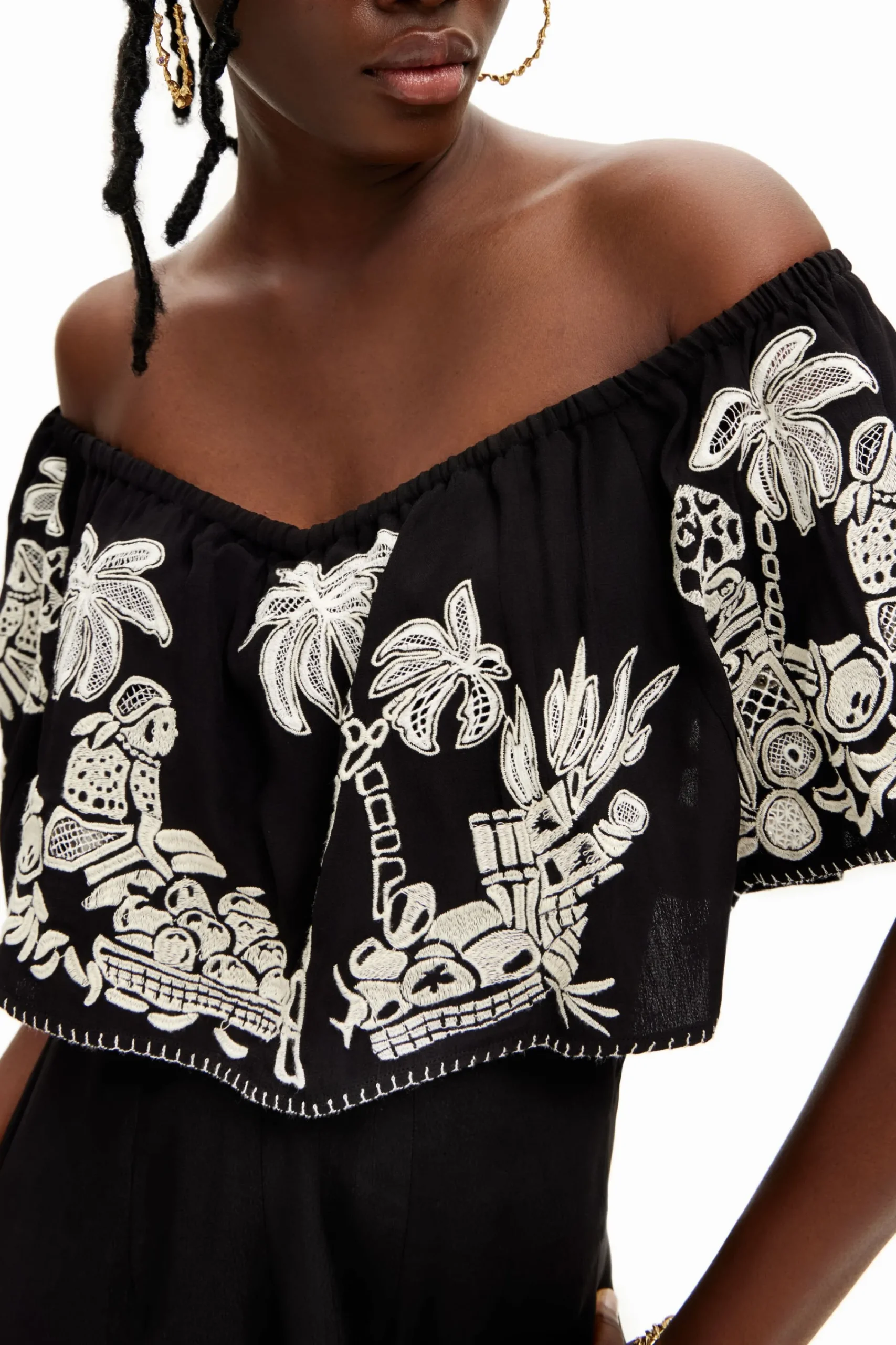 Calças|Vestidos E Macacões<Desigual Macacão midi palmeiras Stella Jean