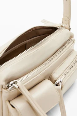 Malas|Bolsas De Couro<Desigual Mala a tiracolo pequena de pele logótipos