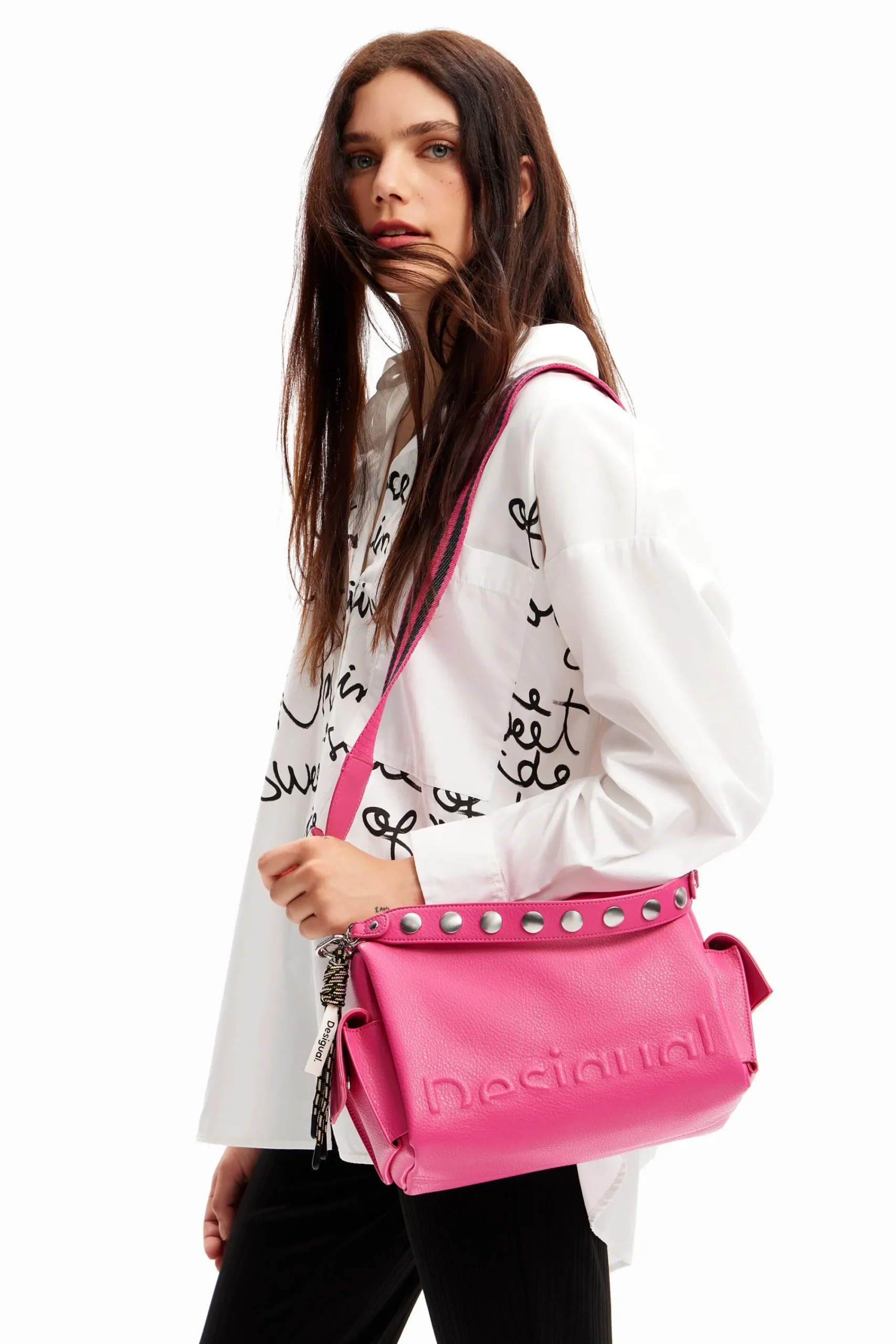 Malas<Desigual Mala média Meio logótipo