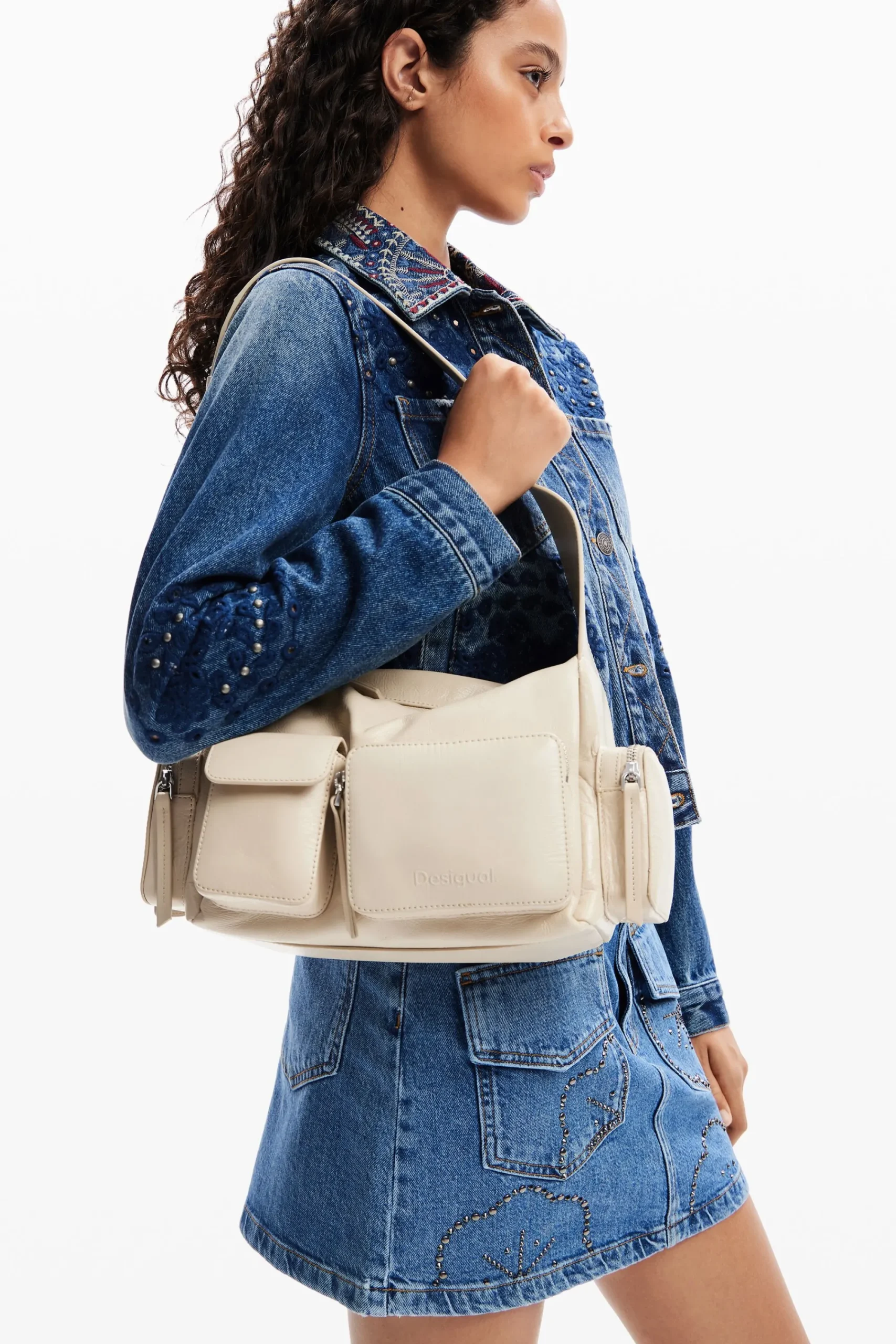 Malas|Bolsas De Couro<Desigual Mala média pele bolsos
