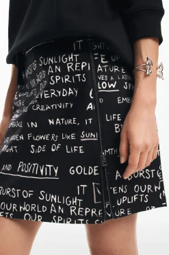 Saias E Shorts<Desigual Minissaia estampada com frases