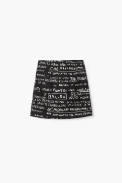 Saias E Shorts<Desigual Minissaia estampada com frases