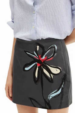 Saias E Shorts<Desigual Minissaia ilustração flor
