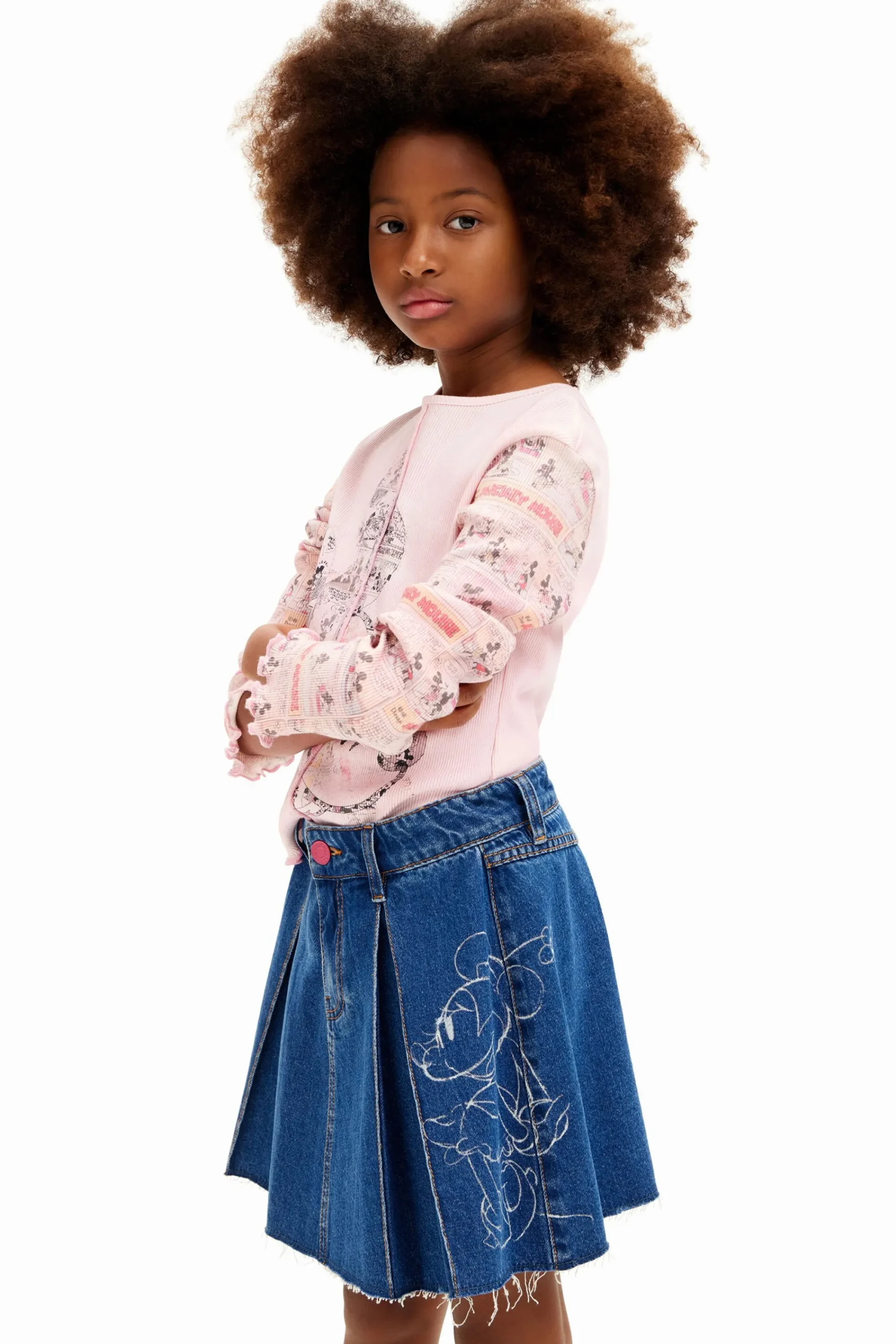 Saias E Calças<Desigual Minissaia jeans Minnie
