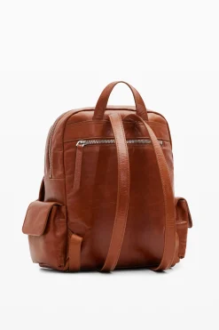 Bolsas De Couro|Mochilas<Desigual Mochila de pele multibolsos