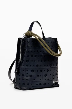 Mochilas|Mochilas<Desigual Mochila efeito pele círculos