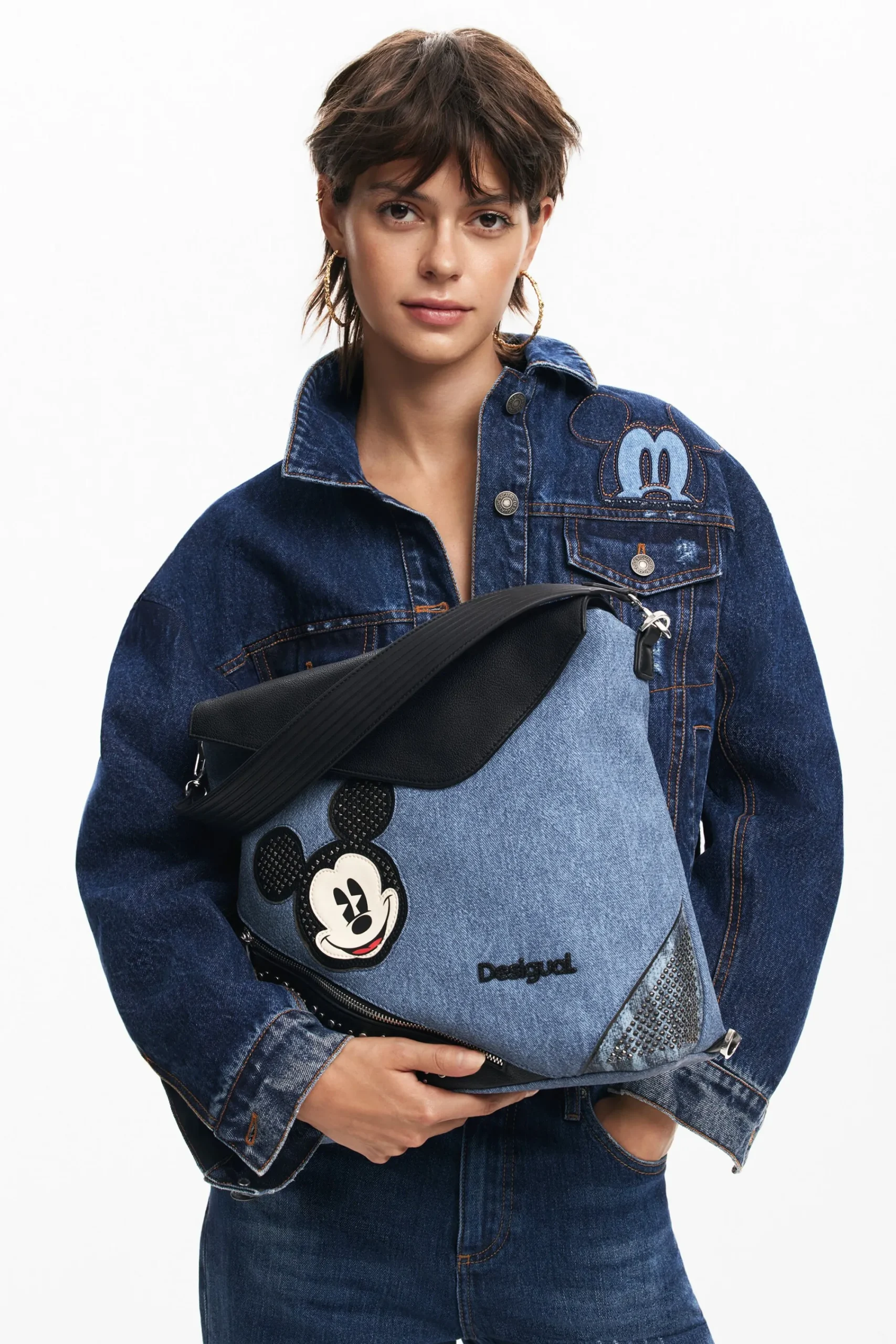 Mochilas|Mochilas<Desigual Mochila L jeans Mickey