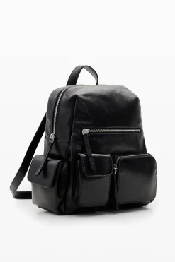 Bolsas De Couro|Mochilas<Desigual Mochila pele M bolsos