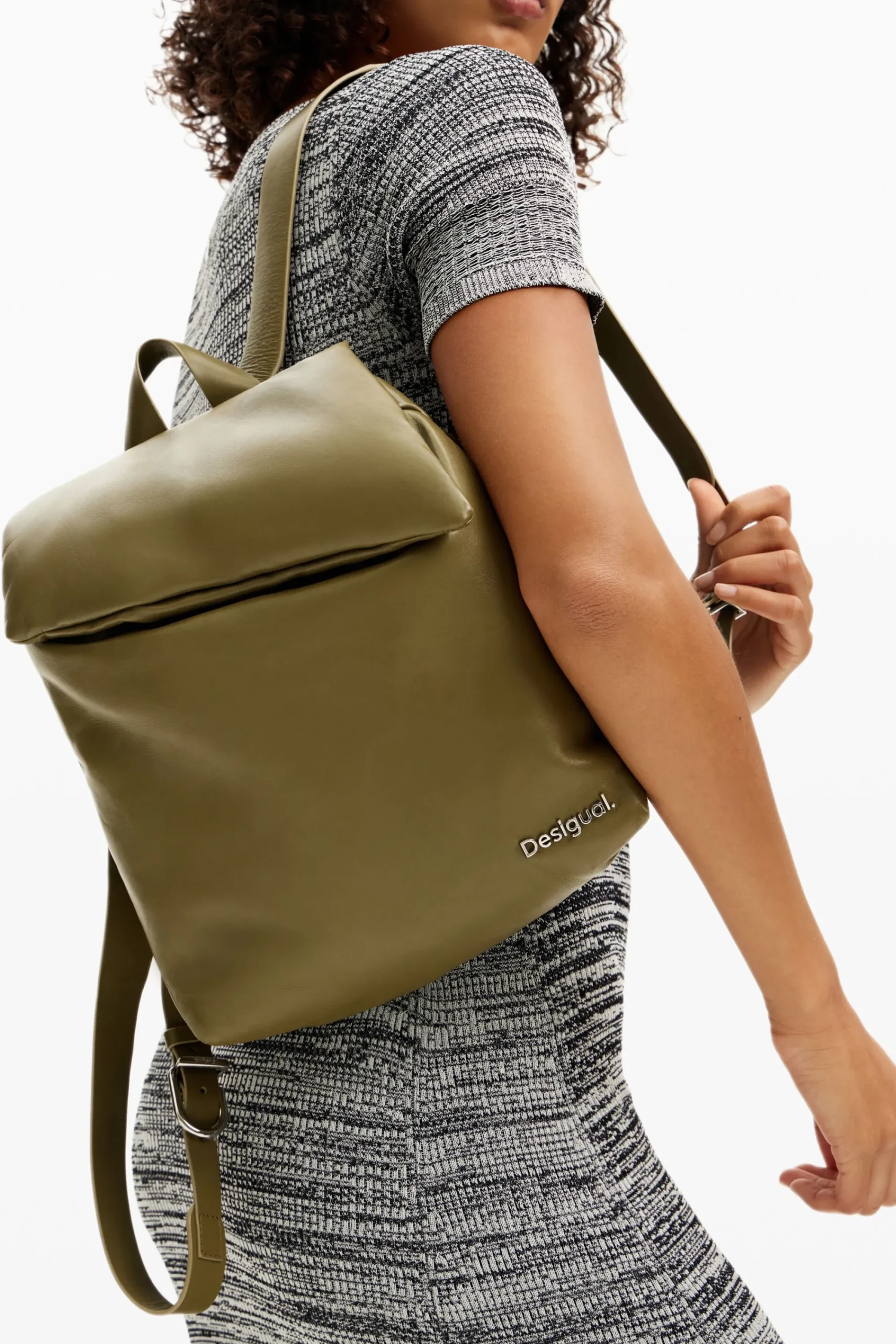 Bolsas De Couro|Mochilas<Desigual Mochila pele S acolchoada