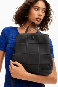 Mochilas|Mochilas<Desigual Mochila S trançada pespontos