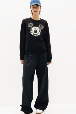 Moletons|Malha<Desigual Moletom com a cara do Mickey Mouse