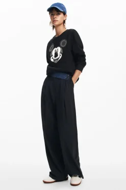 Moletons|Malha<Desigual Moletom com a cara do Mickey Mouse