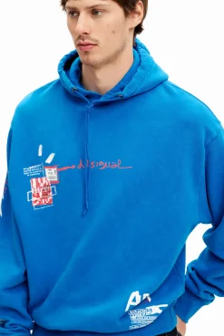 Malhas E Sweatshirts<Desigual Moletom com capuz estilo graffiti