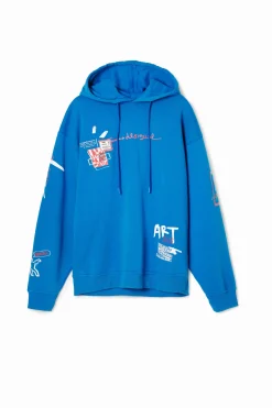 Malhas E Sweatshirts<Desigual Moletom com capuz estilo graffiti