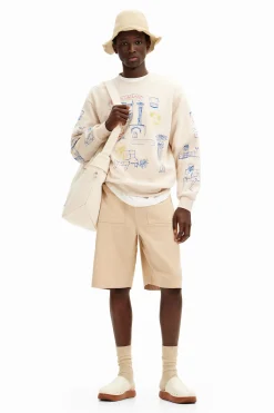 Malhas E Sweatshirts<Desigual Moletom com design de ilustração