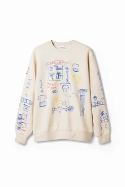 Malhas E Sweatshirts<Desigual Moletom com design de ilustração