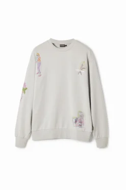 Malhas E Sweatshirts<Desigual Moletom com ilustrações em aquarela