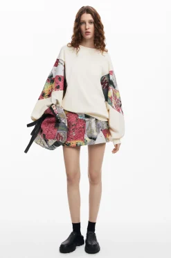 Moletons|Malha<Desigual Moletom com mangas estampadas M. Christian Lacroix