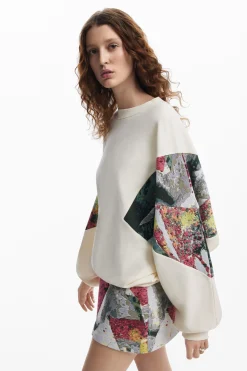 Moletons|Malha<Desigual Moletom com mangas estampadas M. Christian Lacroix