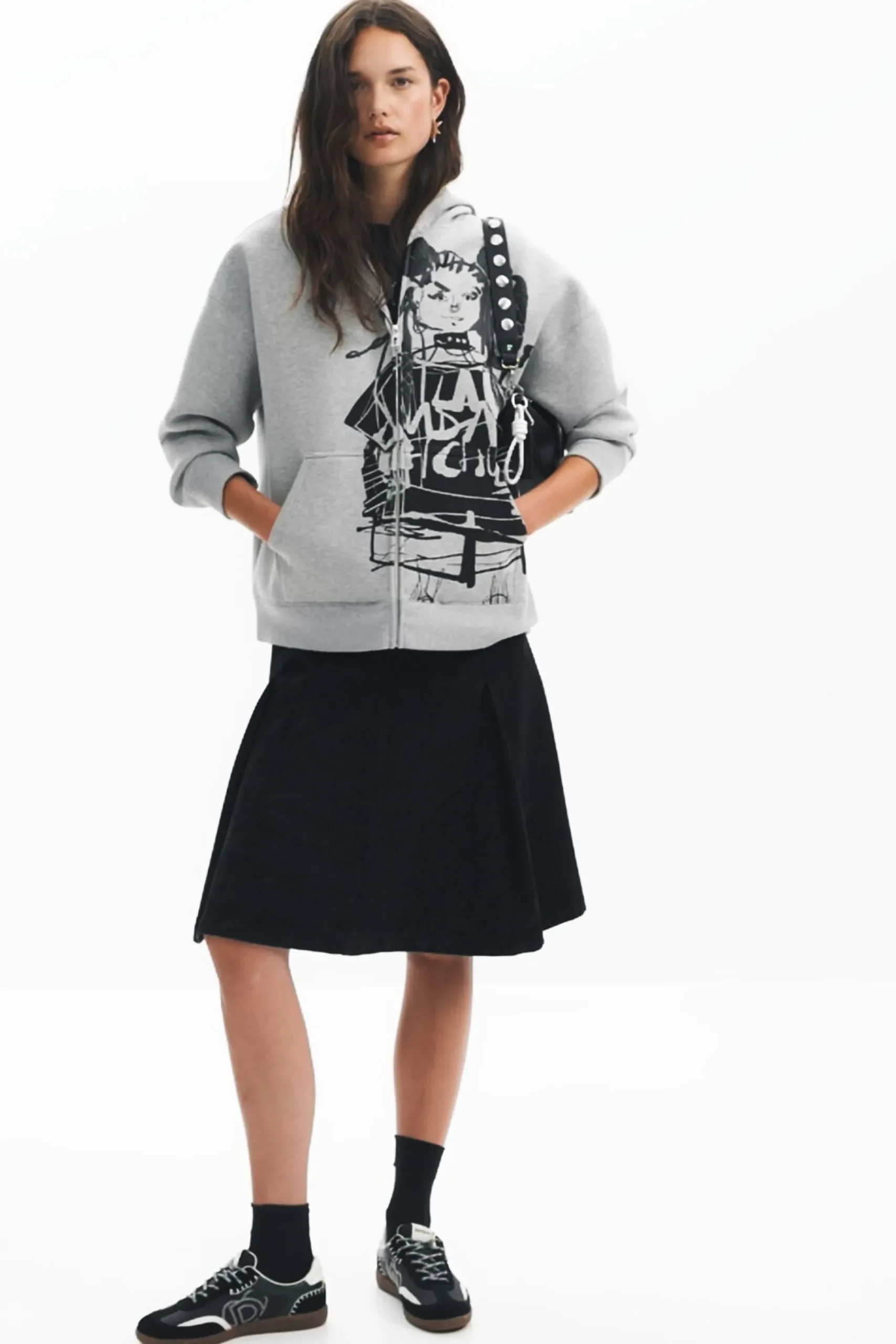 Moletons|Malha<Desigual Moletom com zíper estampado M. Christian Lacroix