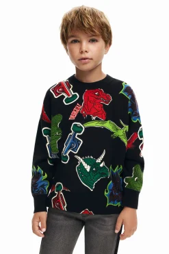 Malhas E Camisolas|Malhas E Sweatshirts<Desigual Moletom de dinossauro