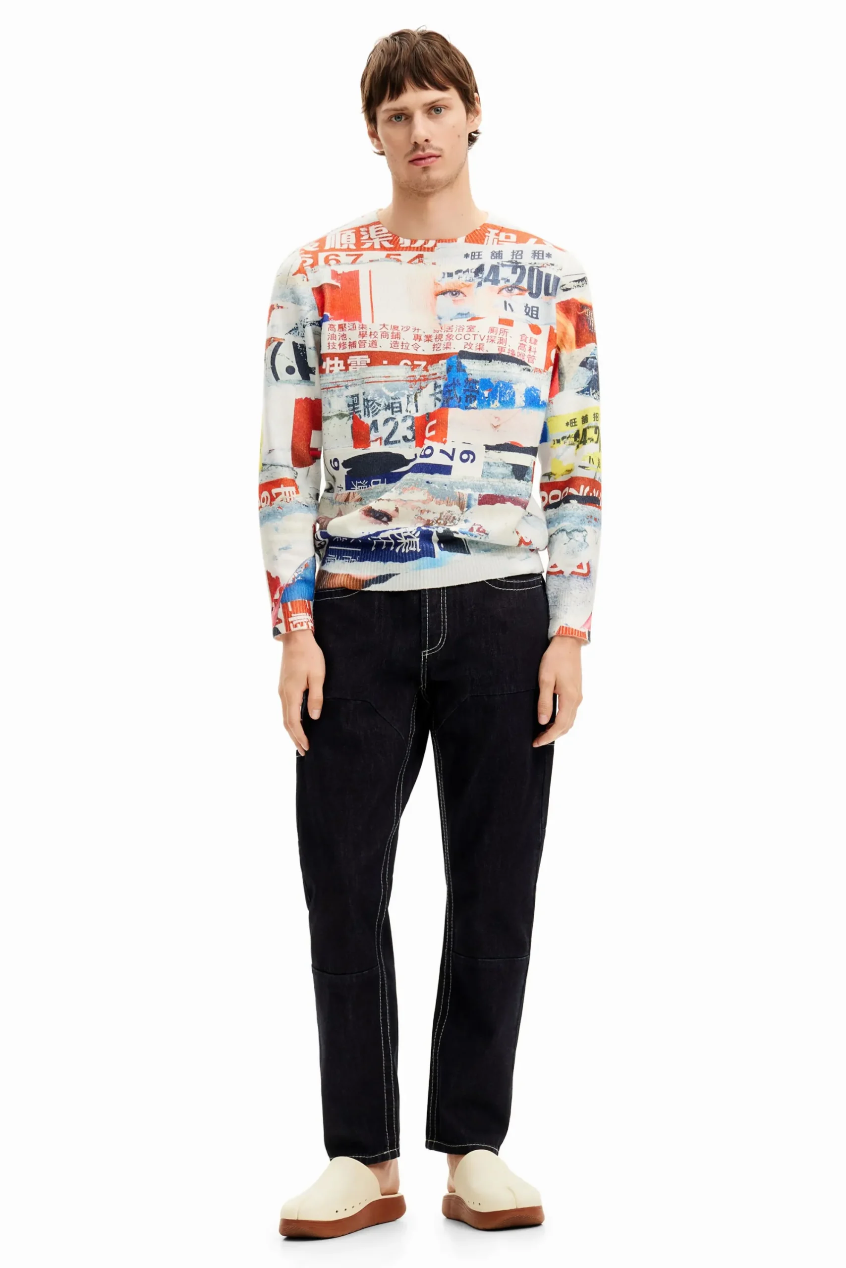Malhas E Sweatshirts<Desigual Moletom estampado revista