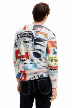 Malhas E Sweatshirts<Desigual Moletom estampado revista