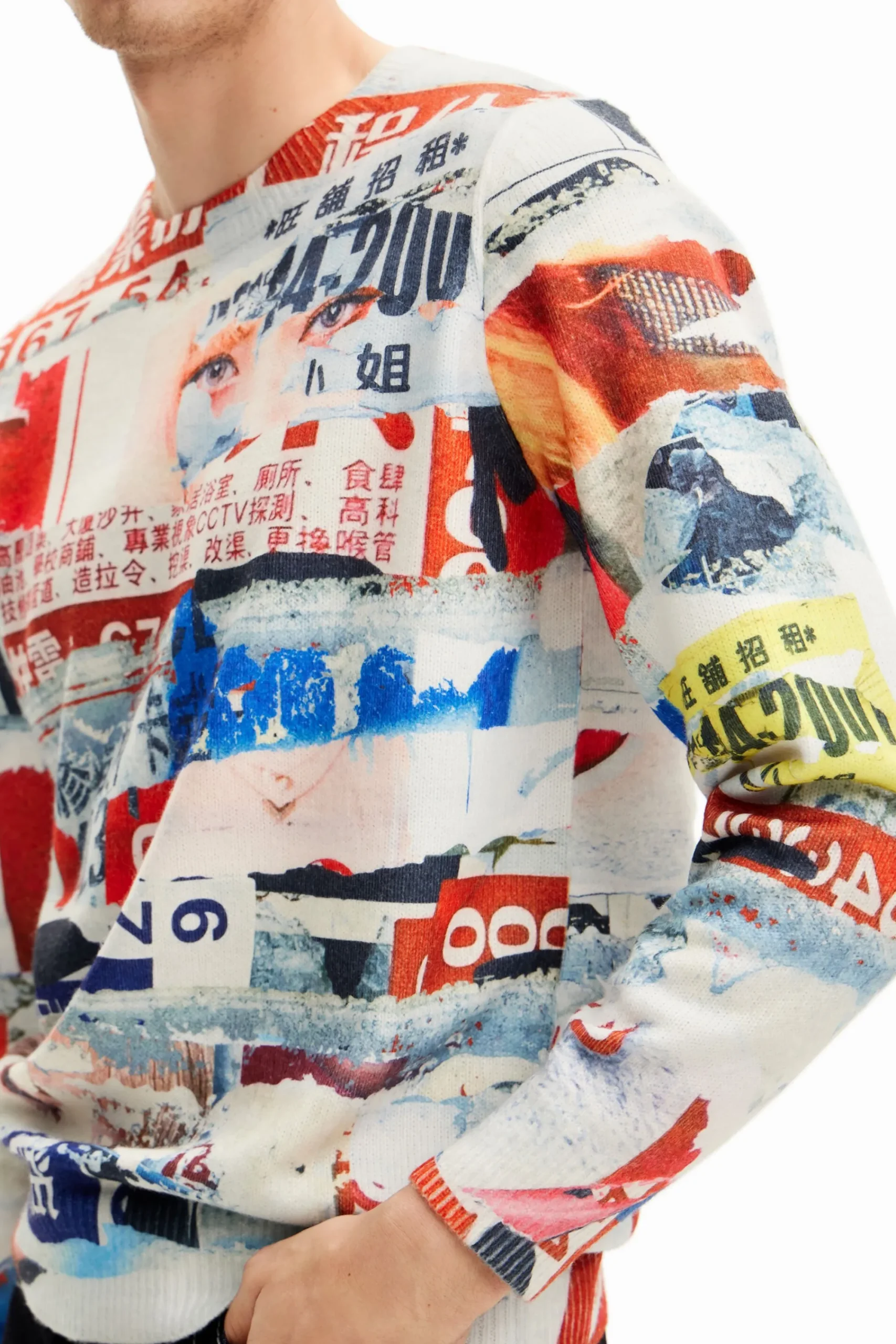 Malhas E Sweatshirts<Desigual Moletom estampado revista