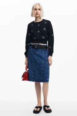Moletons|Malha<Desigual Moletom flores joia