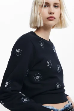 Moletons|Malha<Desigual Moletom flores joia