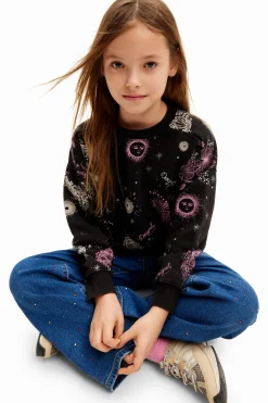 Malhas E Sweatshirts<Desigual Moletom flores universo